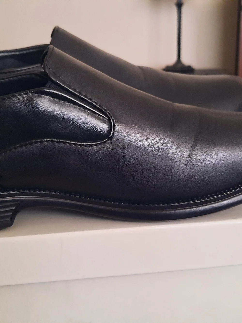 Perry Ellis Black Slip-On Dress Shoes